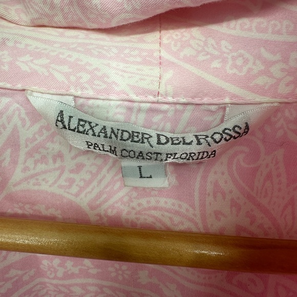 Women’s Large Pink Paisley Women's Robe 100% Cotton Spring Summer Lightweight - Picture 2 of 6